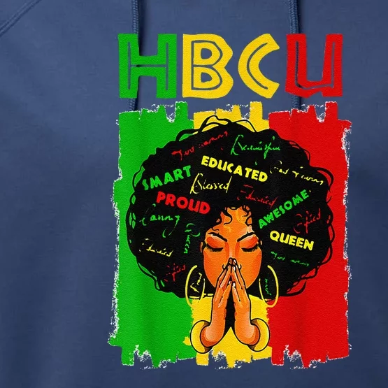 HBCU Afro Black History Girl Historical Black College Performance Fleece Hoodie