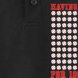 Having A Ball For 100 Days Of School 100th Baseball Dry Zone Grid Performance Polo