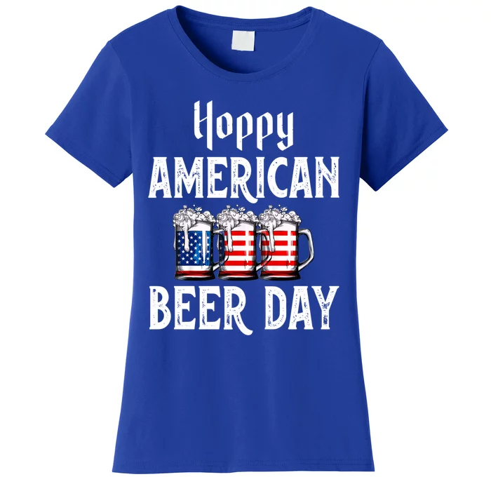 Hoppy American Beer Day Usa Flag Beer Lover Craft Brewer Cool Gift Women's T-Shirt