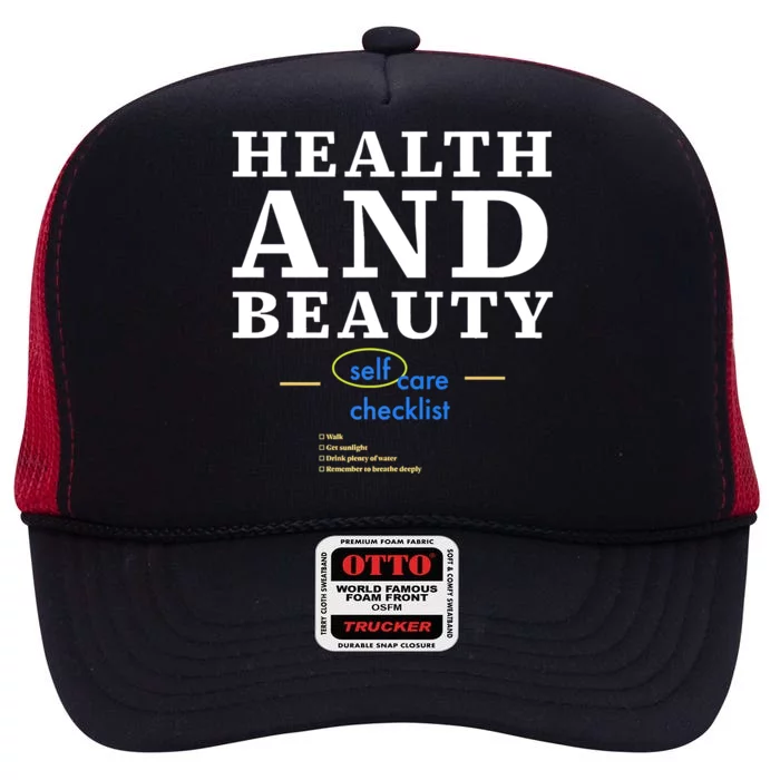 HEALTH And BEAUTY High Crown Mesh Trucker Hat