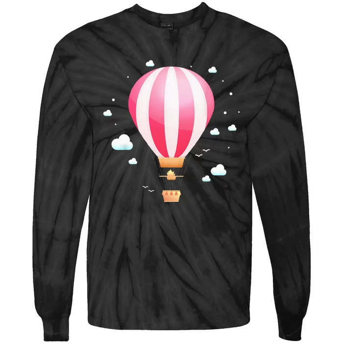 Hot Air Balloon Ride Festival Tie-Dye Long Sleeve Shirt