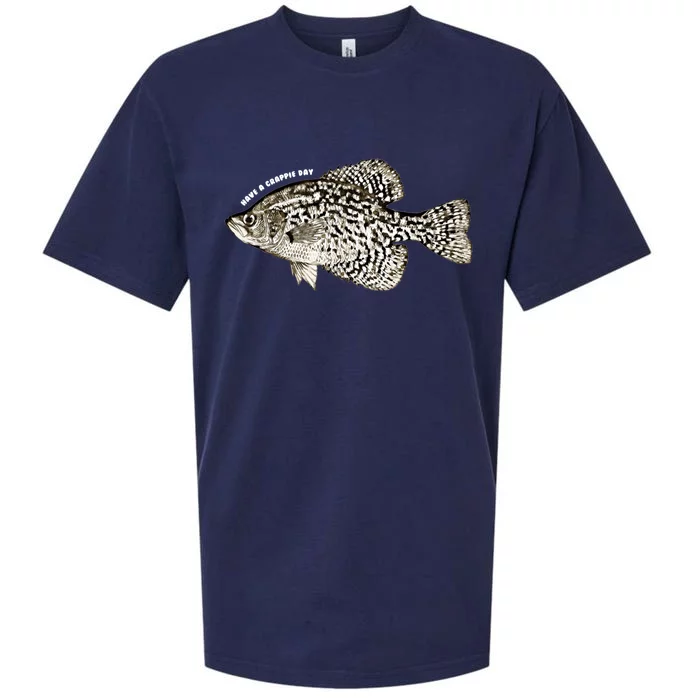 Have A Crappie Day Fishing Cool Gift Sueded Cloud Jersey T-Shirt