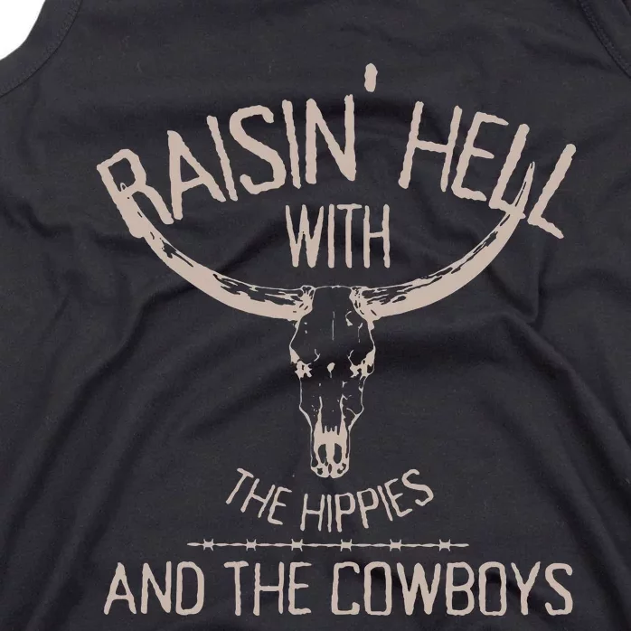 Hippies And Cowboys Western Cowhide Cowgirls Tank Top