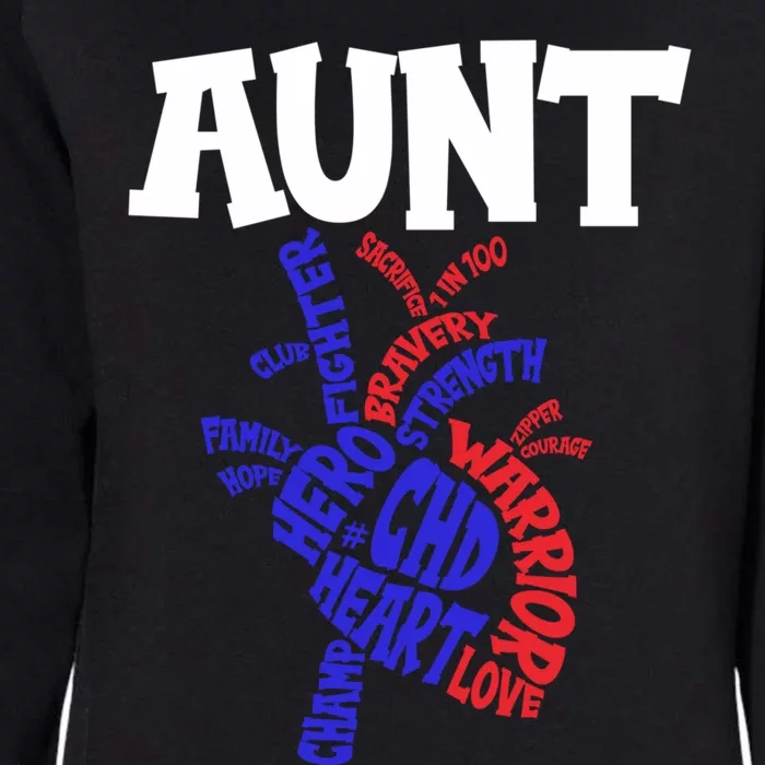 Heart Aunt Congenital Heart Defect Awareness Month Warrior Gift Womens California Wash Sweatshirt