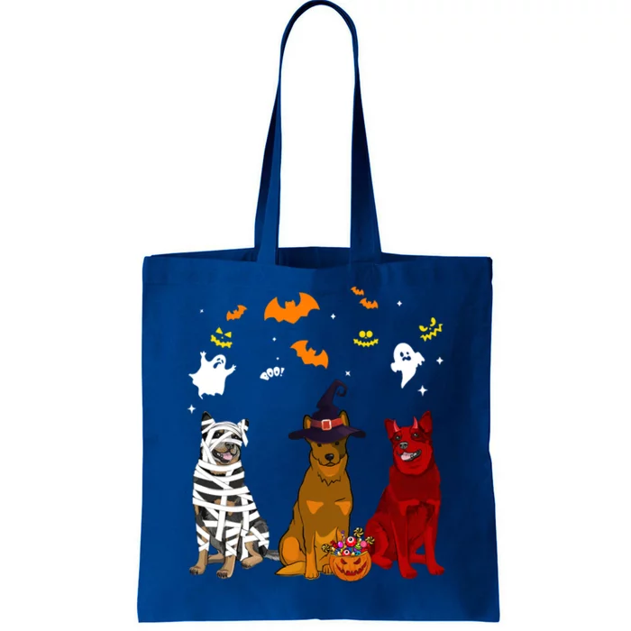 Halloween Australian Cattle Dogs Lovers Mummy Witch Demon Great Gift Tote Bag