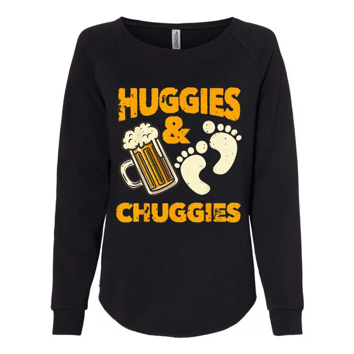 Huggies And Chuggies Funny Future Father Party Gift Womens California Wash Sweatshirt