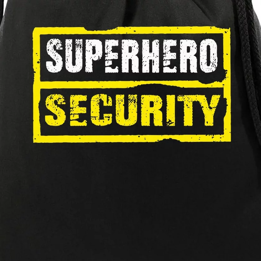 Halloween Adult Costume Superhero Security Dad Mom Drawstring Bag