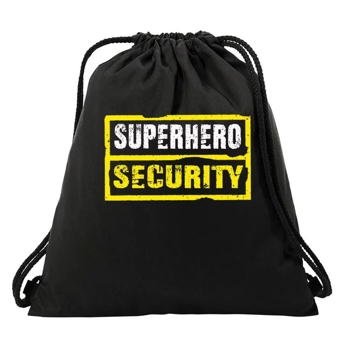 Halloween Adult Costume Superhero Security Dad Mom Drawstring Bag