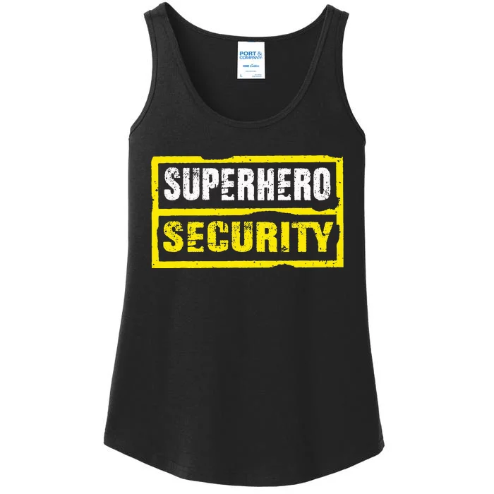 Halloween Adult Costume Superhero Security Dad Mom Ladies Essential Tank