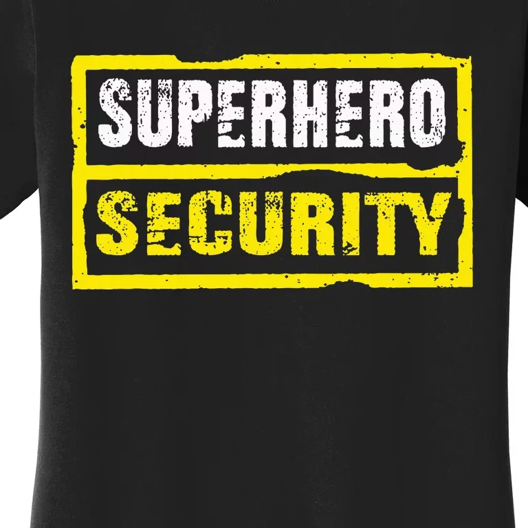 Halloween Adult Costume Superhero Security Dad Mom Women's T-Shirt