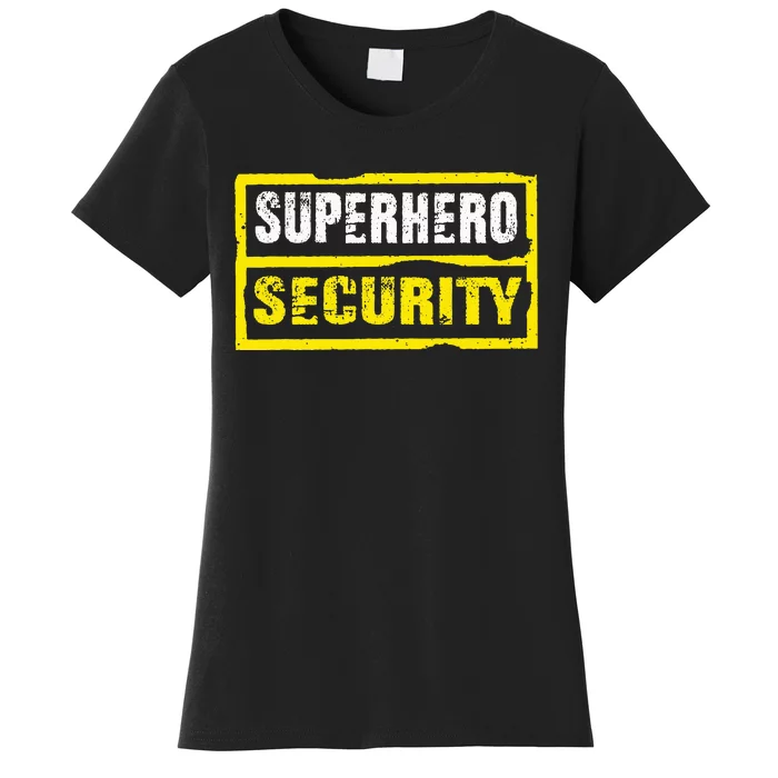 Halloween Adult Costume Superhero Security Dad Mom Women's T-Shirt