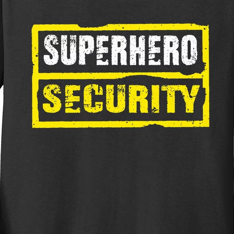 Halloween Adult Costume Superhero Security Dad Mom Kids Long Sleeve Shirt