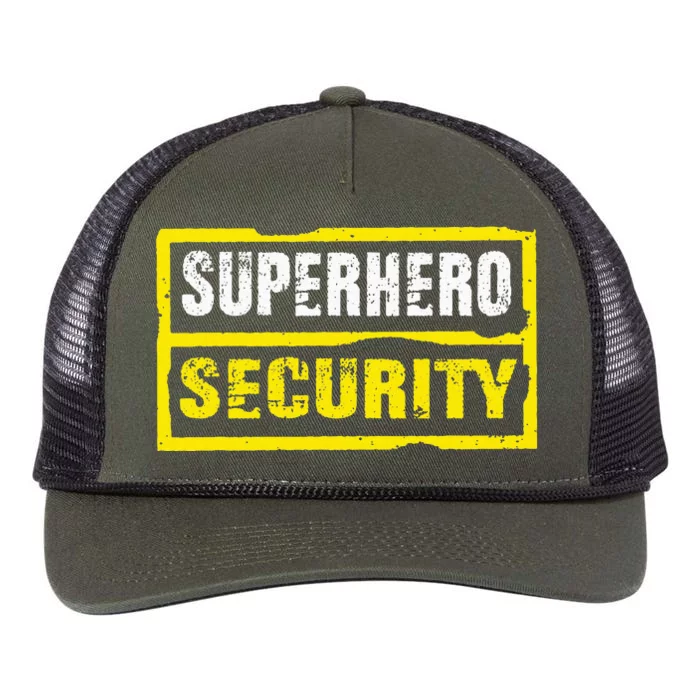 Halloween Adult Costume Superhero Security Dad Mom Retro Rope Trucker Hat Cap