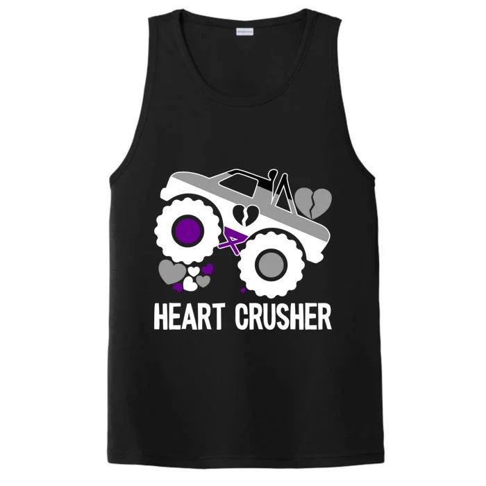 Heart Asexual Crusher Lgbtgiftq Cool Ace Pride Flag Color Gift Performance Tank