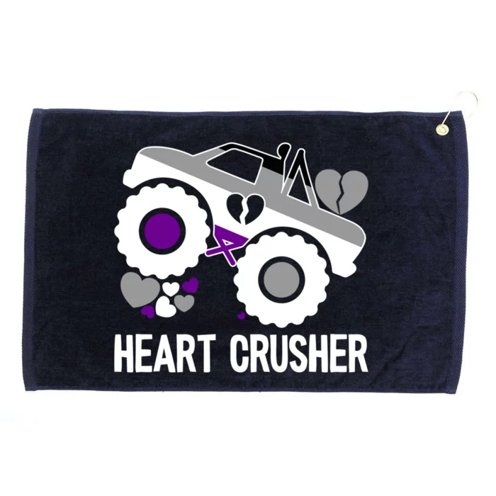 Heart Asexual Crusher Lgbtgiftq Cool Ace Pride Flag Color Gift Grommeted Golf Towel