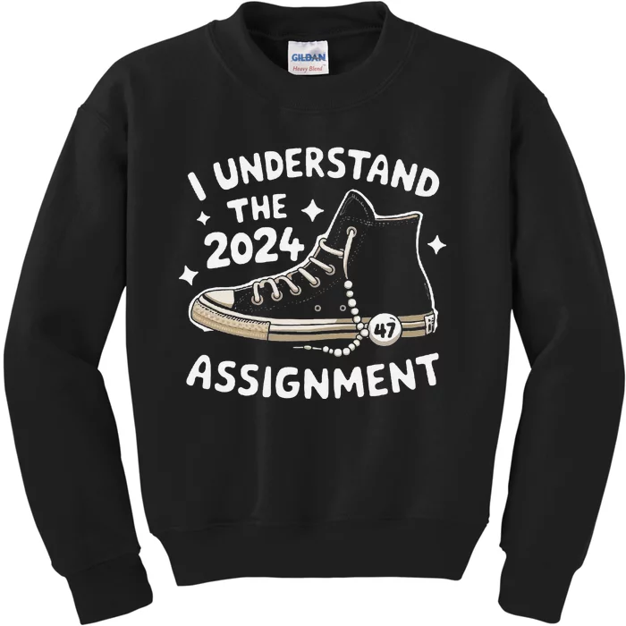 Harris A Campaign In Chucks And Pearls Kids Sweatshirt