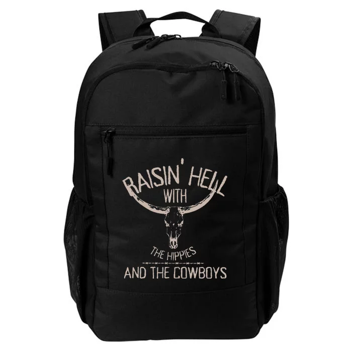 Hippies And Cow Western Cowhide Cow Daily Commute Backpack