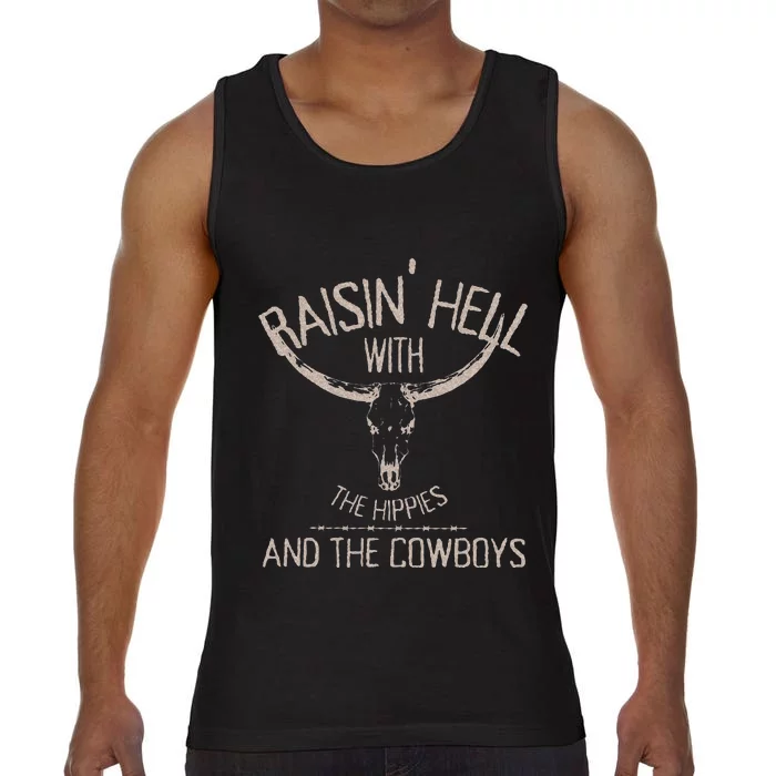 Hippies And Cow Western Cowhide Cow Comfort Colors® Tank Top