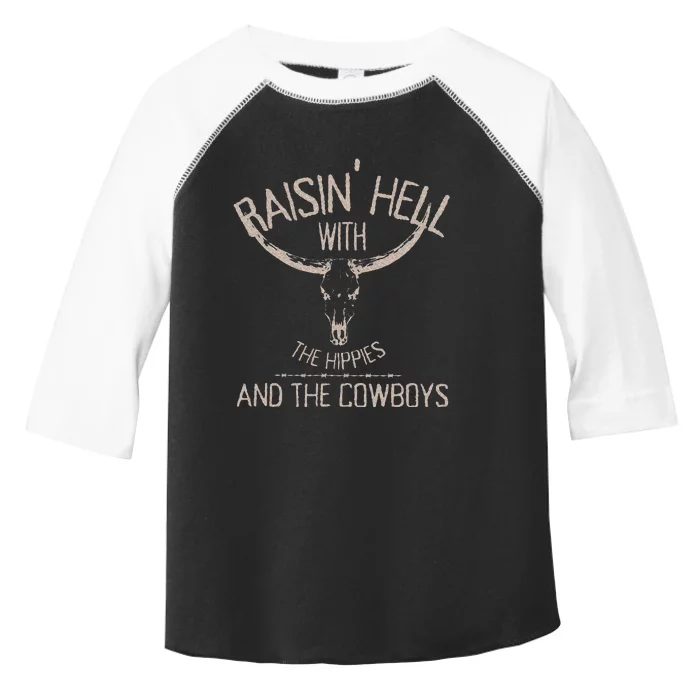 Hippies And Cow Western Cowhide Cow Toddler Fine Jersey T-Shirt