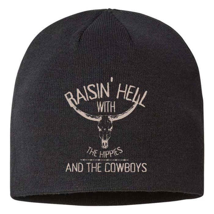 Hippies And Cowboys Western Cowhide 8 1/2in Sustainable Knit Beanie