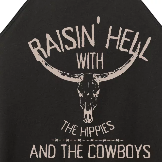 Hippies And Cowboys Western Cowhide Women’s Perfect Tri Rocker Tank