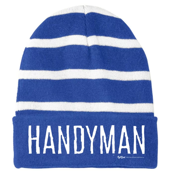 Handy And Carpenter Gift Striped Beanie with Solid Band