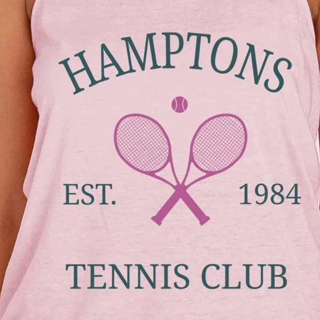 Hamptons Athletics California Tennis Club Racquet Prep Gift Women's Knotted Racerback Tank