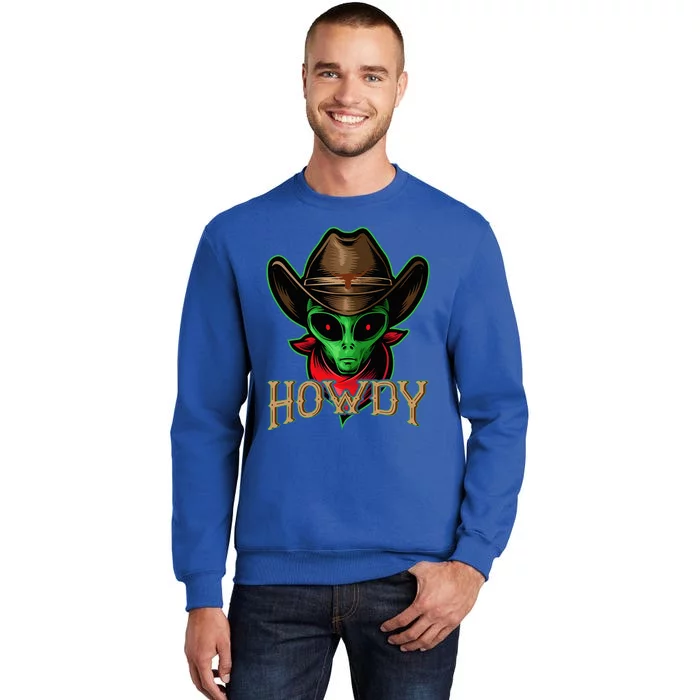 Howdy Alien Cowboy Halloween Costume Tall Sweatshirt