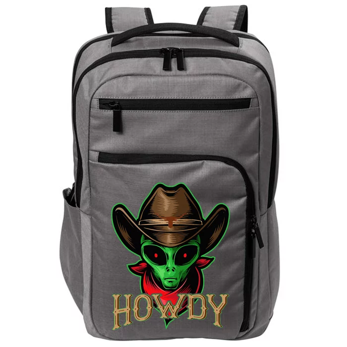 Howdy Alien Cowboy Halloween Costume Impact Tech Backpack