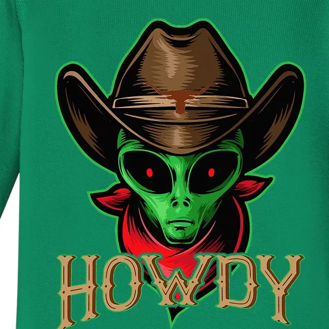 Howdy Alien Cowboy Halloween Costume Baby Long Sleeve Bodysuit