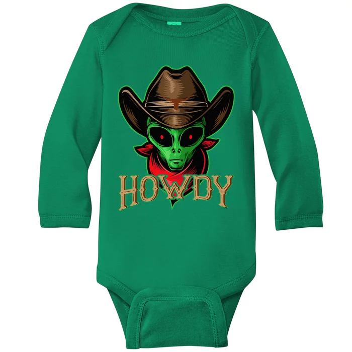 Howdy Alien Cowboy Halloween Costume Baby Long Sleeve Bodysuit