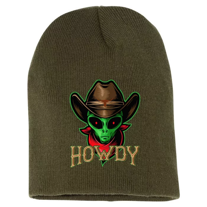 Howdy Alien Cowboy Halloween Costume Short Acrylic Beanie