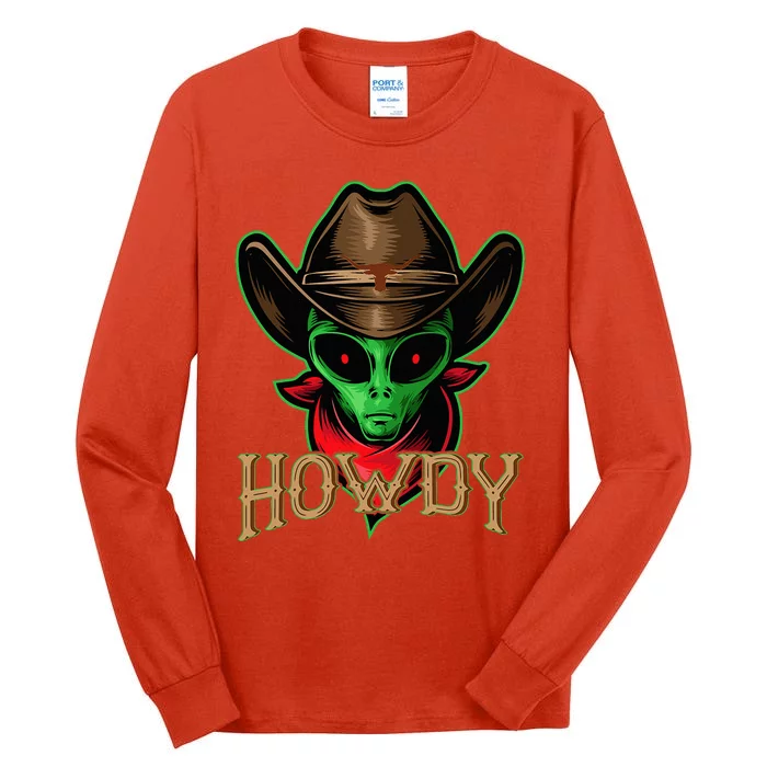 Howdy Alien Cowboy Halloween Costume Tall Long Sleeve T-Shirt