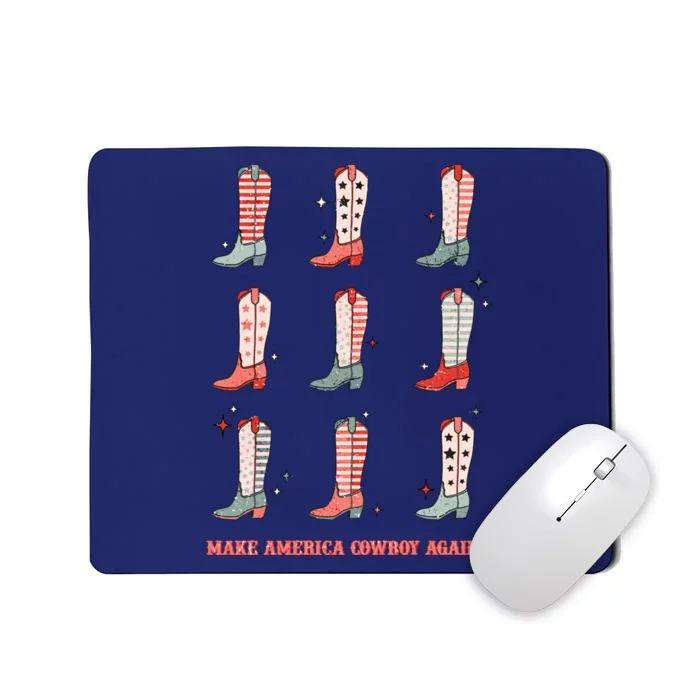 Howdy American Cowboy Western American 4th Of July Mousepad