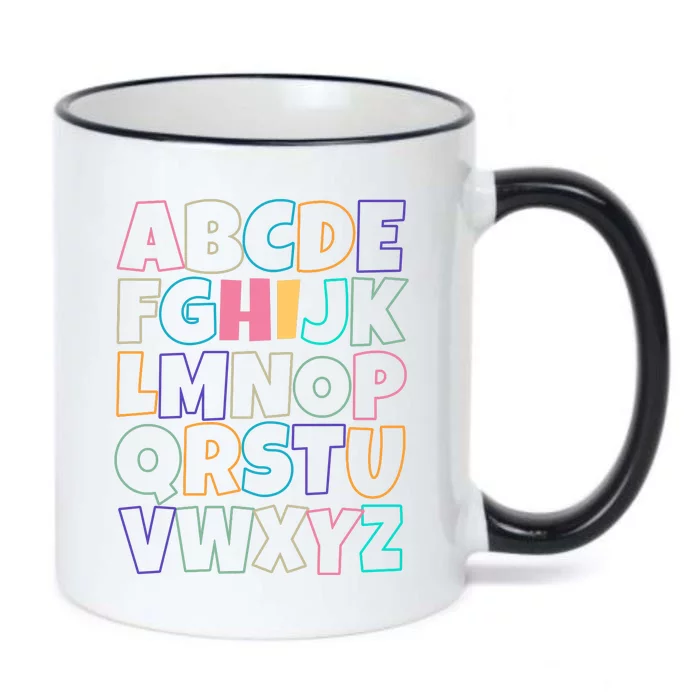 Hi ABC Colorful Alphabet Black Color Changing Mug