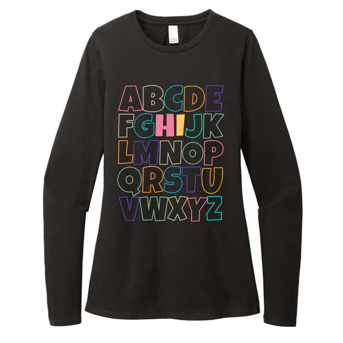 Hi ABC Colorful Alphabet Womens CVC Long Sleeve Shirt