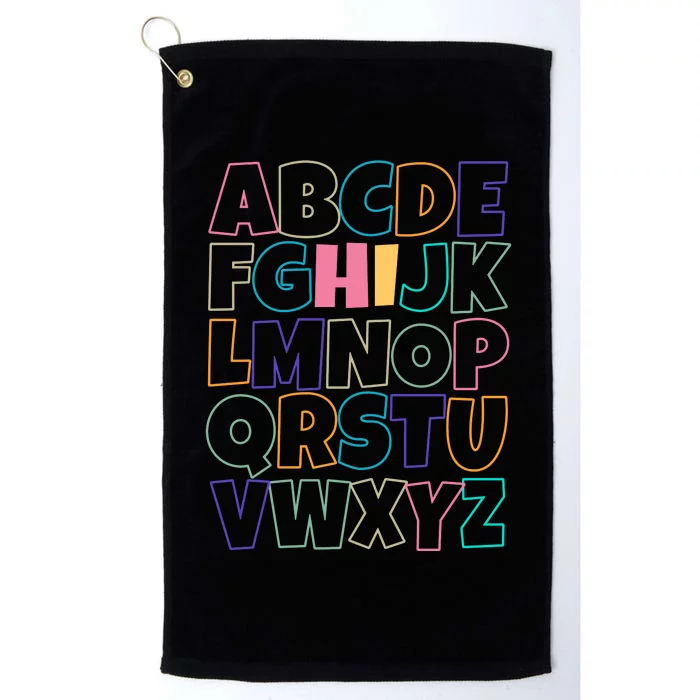 Hi ABC Colorful Alphabet Platinum Collection Golf Towel