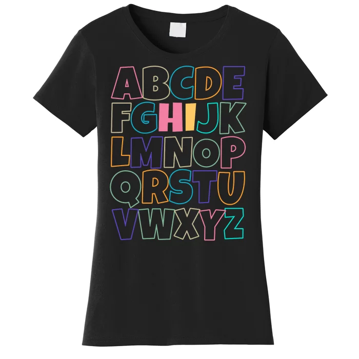 Hi ABC Colorful Alphabet Women's T-Shirt