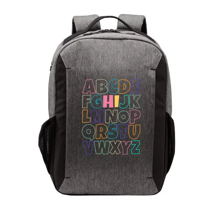 Hi ABC Colorful Alphabet Vector Backpack