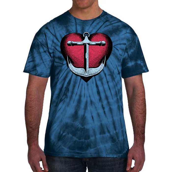 Heart Anchor Cute Gift Tie-Dye T-Shirt