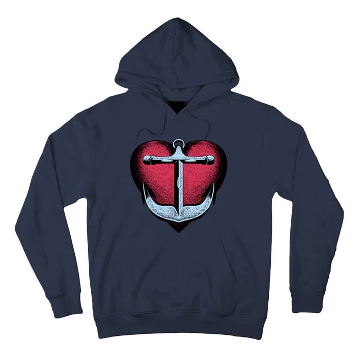 Heart Anchor Cute Gift Tall Hoodie