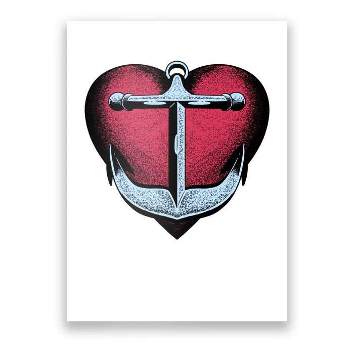 Heart Anchor Cute Gift Poster