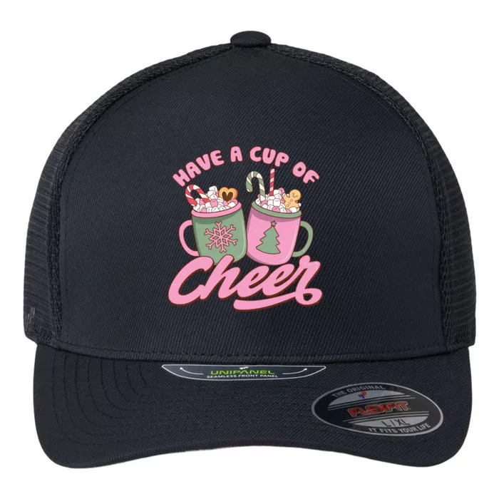 Have A Cup Of Cheer Cute Christmas Holiday Flexfit Unipanel Trucker Cap