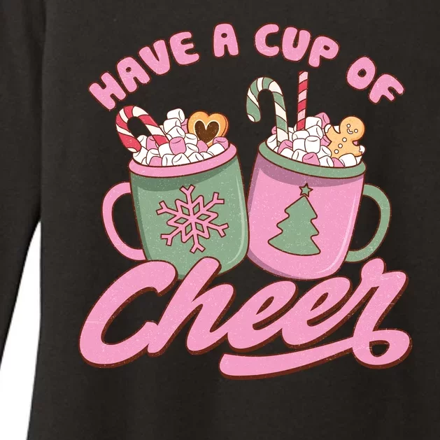 Have A Cup Of Cheer Cute Christmas Holiday Womens CVC Long Sleeve Shirt