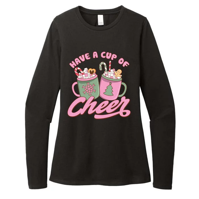 Have A Cup Of Cheer Cute Christmas Holiday Womens CVC Long Sleeve Shirt