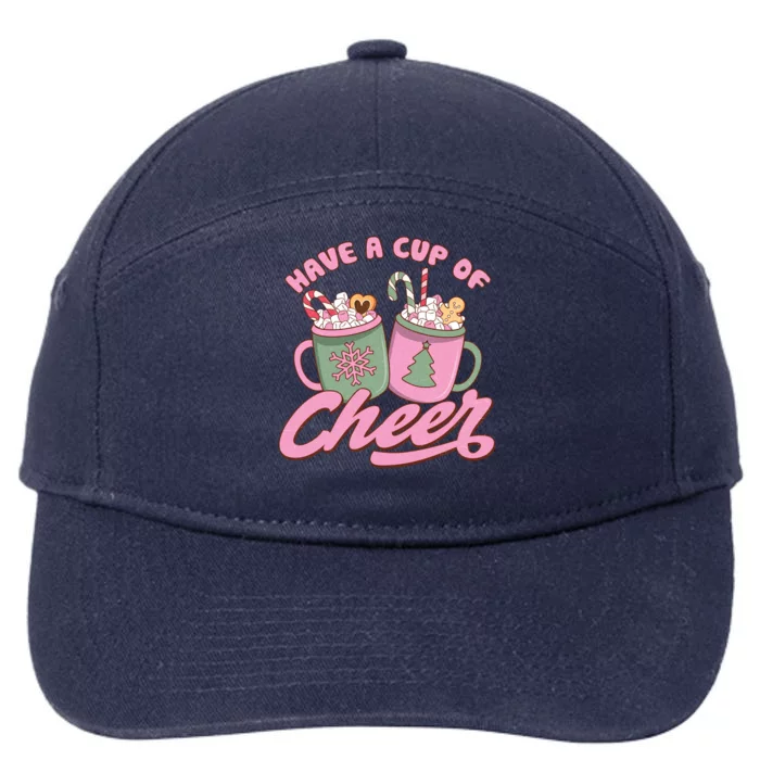 Have A Cup Of Cheer Cute Christmas Holiday 7-Panel Snapback Hat