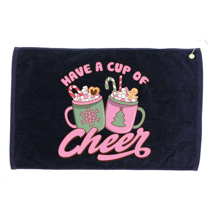 Have A Cup Of Cheer Cute Christmas Holiday Grommeted Golf Towel