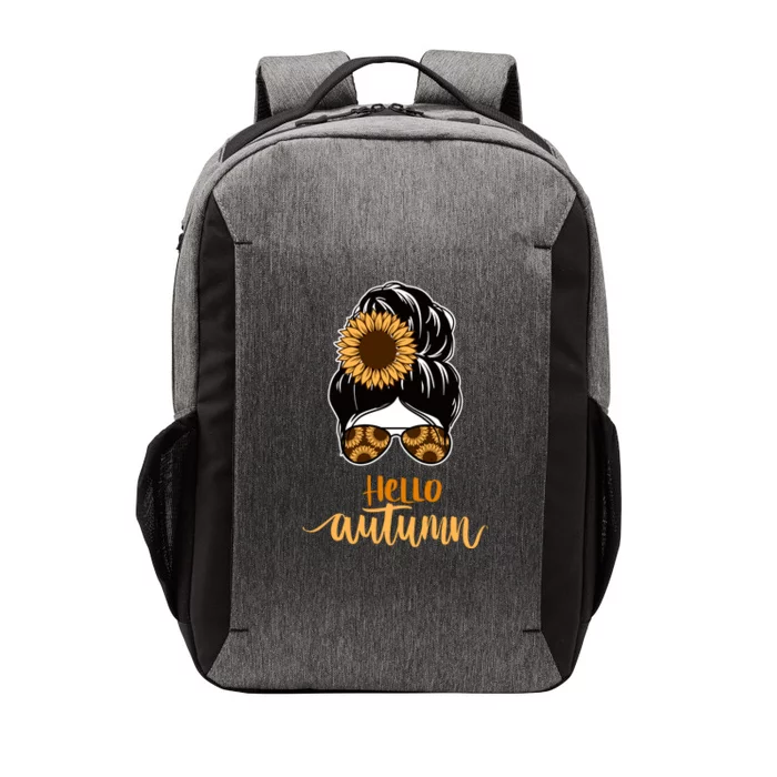 Hello Autumn Cute Bun Fall Floral Vector Backpack