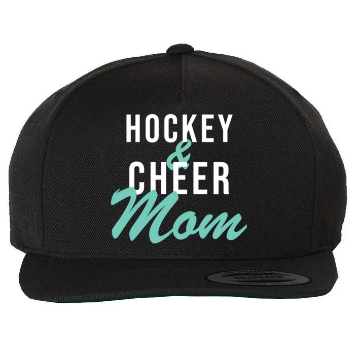 Hockey And Cheer Mom Cheerleading Mom Cute Gift Wool Snapback Cap