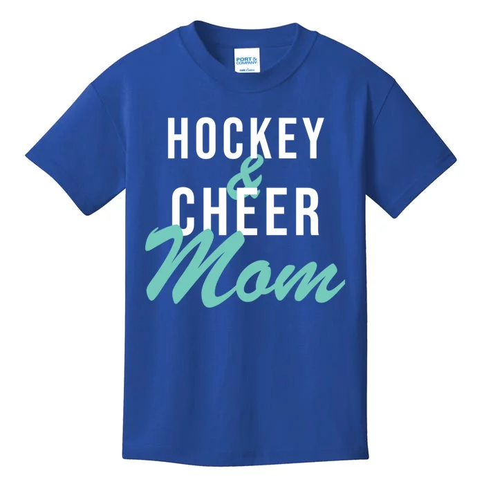 Hockey And Cheer Mom Cheerleading Mom Cute Gift Kids T-Shirt